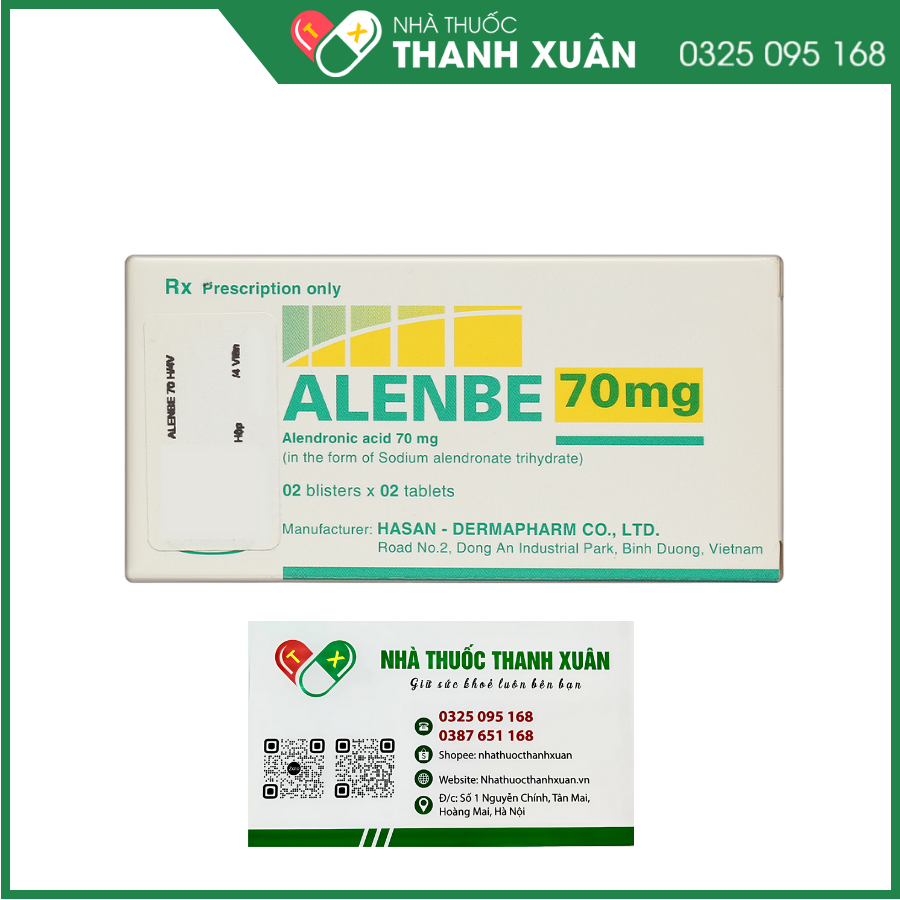 Alenbe 70mg trị loãng xương ở phụ nữ sau mãn kinh